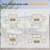 6-Piece Outdoor Patio Rope Conversation Sofa Set with Acacia Wood Cool Bar Table and 2 Stools - 2 of 4