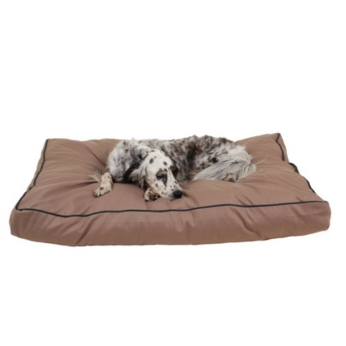 Carolina Pet Solid Faux Gusset Jamison Pillow Dog Bed, Tan, Medium