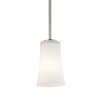 Armida 8" 1 Light Mini Pendant with Satin Etched White Glass in Brushed Nickel - 3 of 3