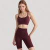 Anna-Kaci Active Women's Seamless Scoop Neck Sports Bra with Thin Adjustable Straps and Soft Stretch Fabric - 2 of 4