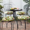 15" Round Outdoor Bistro Chair Cushion (Set of 4) - 4 of 4