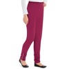 Collections Etc Cinched Ankle Leggings with Button Accents and Elastic Waistband, 30" L Inseam, Made of Cotton and Spandex - 4 of 4