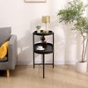 ChicFurnit Console Tables Couch Table Small Side Table Dual Tray Table Oval End Table Storage Design for Living Room, Black, 29.15"*15.35"*28.03" - 4 of 4