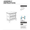 NicBex Nightstand with Drawers,Side Table with Wood Frame and Pulls,Modern Bedside Table for Bedroom,Living Room - 4 of 4