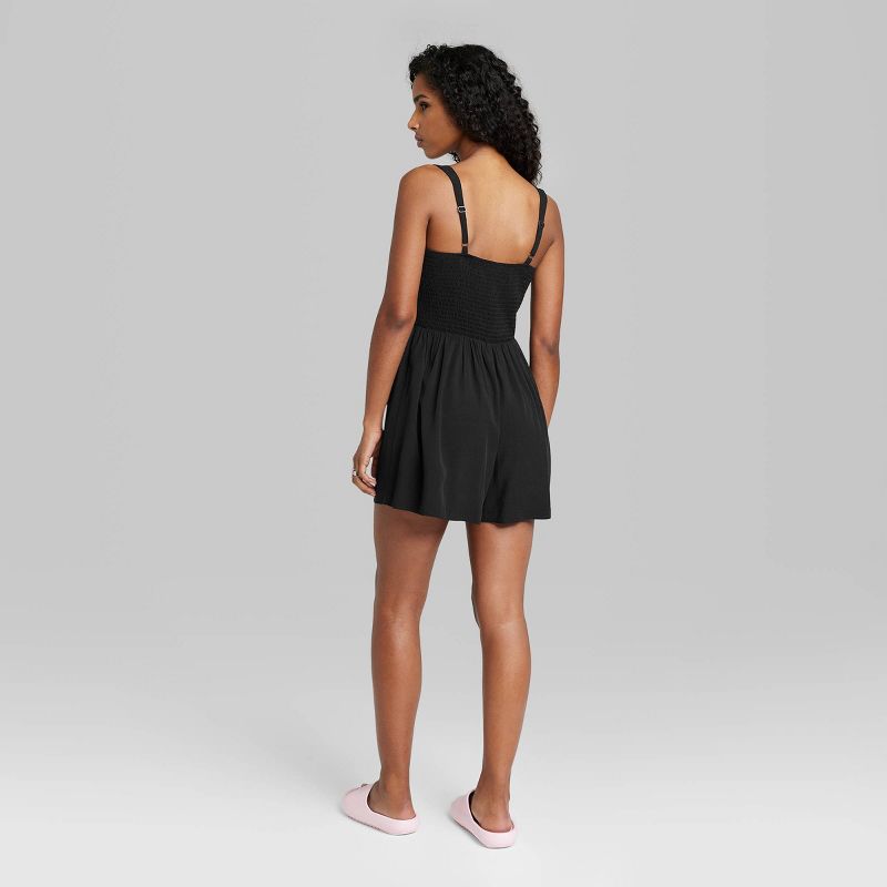 Women's Sleeveless Button-Front Romper - Wild Fable™, 3 of 4