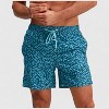Anna-Kaci Men's Abstract Print Swim Trunks with Elastic Waistband and Adjustable Drawstring - 2 of 4