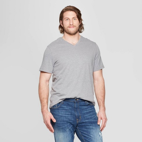 Men's Big Tall Wear Short Sleeve V-neck T-shirt & Co™ Gray 5xlt : Target