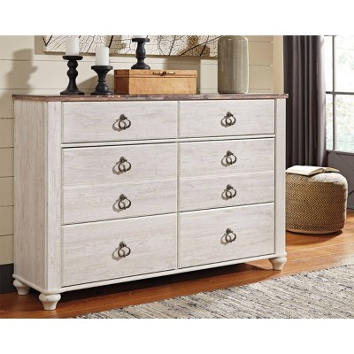 Willowton Dresser Cream - Signature Design by Ashley: 6-Drawer Bedroom Storage, Wood Veneer, Meets ASTM Standards