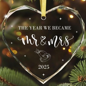 Engagement Ornament 2025 - Engaged Gift for Newly Couples Bride to Be, Him, Her Christmas Ornaments - 1 of 4