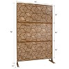 Grungis Matrix Metal Decorative Patio Screens,Freestanding Decorative Privacy Screen with Striped Rhombus Pattern for Balcony,76" H×48" W - 2 of 4