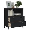 vidaXL Solid Pine Wood Bookcase - Black Industrial Bookshelf with Ample Storage, Display Rack for Office/Home Decor, Living Room, Study Area - 4 of 4