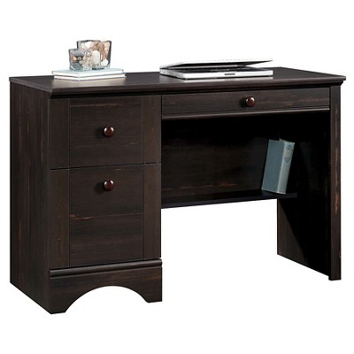 Harbor View 2 Drawer Computer Desk with Flip Out Keyboard Shelf - Antiqued Finish - Sauder