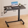 COMHOMA Adjustable Mobile Laptop Stand, Overbed Bedside Table - 2 of 4