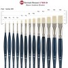 Borciani e Bonazzi Unico Bianco Synthetic Series 831 Paint Brush, Flat 14 - Acrylic, Oil, Gel, Impasso Painting - Ergonomic Handle, Cruelty-Free, - 2 of 4