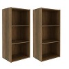 Galano Yunna 35.39 in. Tall Wood 3 Tiers Small Toolless Bookcase (2 Pcs) with Modern Design - image 3 of 4