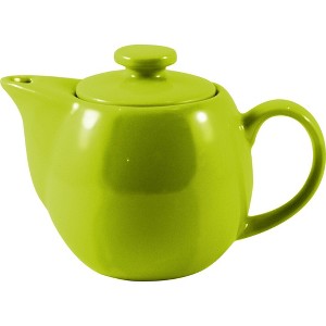 OmniWare 14 Oz Stoneware Teapot with Stainless Steel Mesh Infuser (Citron) - Microwave & Dishwasher Safe, Removable Infuser, Retro-Style Kitchenware - 1 of 4