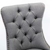 Kumasinova High-End Tufted Dining Chairs Set of 2,Linen/Fabric Accent Chairs with Wood Legs,Kitchen Chairs with Nailhead Trim,Dining Chair for Kitchen - 3 of 4