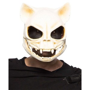 Seeing Red Cat Skull Adult Latex Costume Mask - 1 of 1