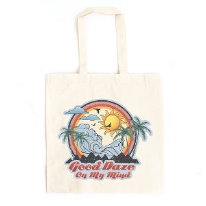 City Creek Prints Good Daze On My Mind Canvas Tote Bag - 15x16 - Natural - 1 of 2