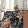 Washable Area Rugs for Living Room – Soft Vintage Style, plus Botanical Non-Slip Ultra-Thin Floor Carpet for Dining Room and Home Office - 2 of 4