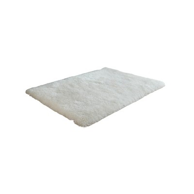 HomeRoots 5' X 7' White Shag Hand Tufted Area Rug