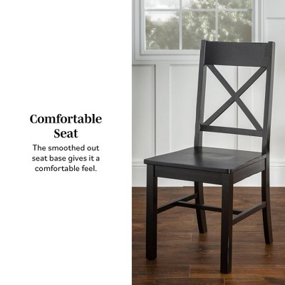 Set of 2 Traditional Distressed Wood Dining Chairs - Saracina Home