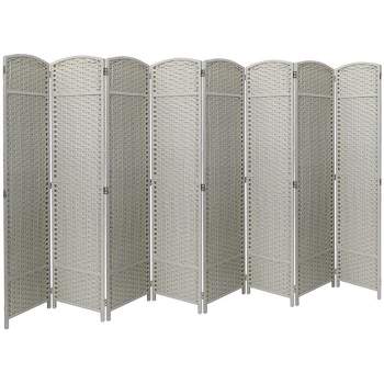 Sorbus 8 Panel Room Divider Panel, 6 ft. Tall Extra Wide Double Hinged Panels - Folding Privacy Screens