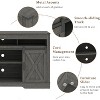 Heynemo Farmhouse TV Stand with Sliding Barn Door for TVs up to 65+ Inch, 34" Tall Entertainment Center, Wood Media Console Storage Cabinet - 4 of 4