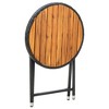 vidaXL Tea Table Black 23.6" Poly Rattan and Solid Acacia Wood - 4 of 4