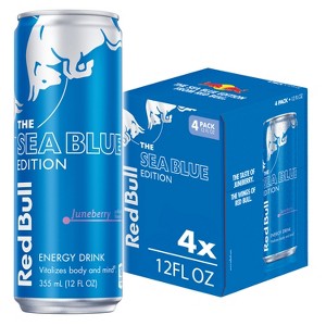 Red Bull Sea Blue Edition Energy Drink - 4pk/12 fl oz Cans - 1 of 4