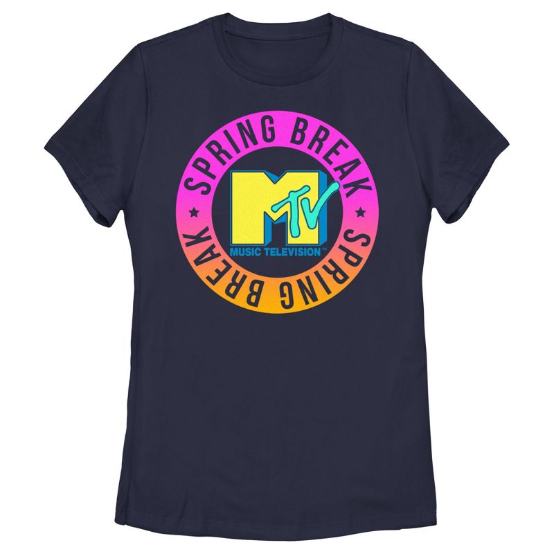 Women's MTV Spring Break Circle T-Shirt, 1 of 5