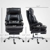 Overstuffed High Back Executive Office Chair with Footrest, Adjustable Height and Reclining Comfort for Home or Workspace - 3irtyhousy - 4 of 4