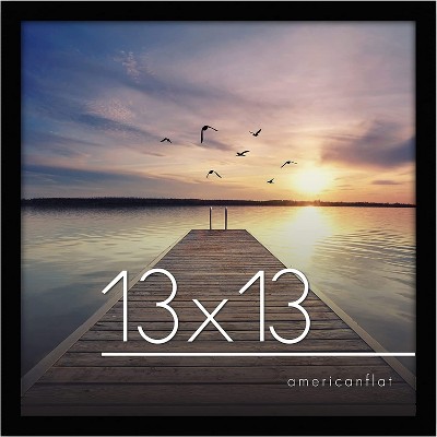 Americanflat Picture Frame with shatter-resistant glass - Wall Mounted Horizontal and Vertical Formats
