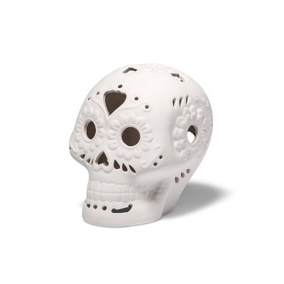 Lit Ceramic Sugar Skull 1 - Mondo Llama™