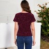 Anna-Kaci Women's Short Sleeve Crew Neck All-Over Sequin Embellished Top Stylish Sparkling Blouse - 4 of 4