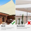 Yescom 10x13 Ft 97% UV Block Rectangle Sun Shade Sail Top Canopy Outdoor Patio Pool - 3 of 4