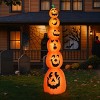 Syemin Decorative Holiday Scene Props Halloween Inflatable Stacked Pumpkins, Inflatable Outdoor Yard Decoration, Multicolored, 31.5"*31.5"*108.24" - 3 of 4