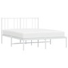 vidaXL Metal Bed Frame with Headboard White 59.8 in.x78.7 in. - 3 of 4