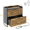 Lateral File Cabinet with 2 Drawers & Charging Station - 2 of 4