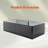 Lyngins Raised Garden Beds Outdoor, Reinforced Galvanized Rustproof Steel Planter Boxes, Open Base, Outdoor Planter for Vegetables, Herbs & Flowers - 2 of 4