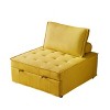 NicBex Multipurpose Linen Fabric Pull Out Sofa Bed Convertible Sleeper Chair Foldable Bed Lazy Sofa for Living Room - 2 of 4