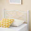 homfan Twin Bed Frame, Sturdy Headboard, Heavy-Duty Mattress Foundation, Steel Slats Support, No Box Spring Needed, White. - 2 of 4