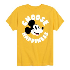 Boys' - Disney - Mickey Choose Happiness Short Sleeve Graphic T-Shirt - 1 of 4