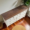 Farmhouse 7-Drawer Dresser Storage Cabinet with Barn Door Design, Rustic Wood TV Stand Sideboard for Bedroom, Living Room, Hallway - 2 of 4