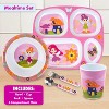 Bentology 5 Pc Mealtime Set, Fairy Theme - Dishwasher Safe, BPA Free- 4 Divided Compartments for Easy Self-Feeding- Great Christmas Gift for Kids - 2 of 3