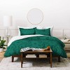 Deny Designs King Camilla Foss Modern Damask Green Duvet Cover and Pillow Sham - 3 of 4