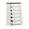 VANIRROR 6-Drawer Farmhouse Dresser, Tall White Storage Chest with Deep Drawers for Bedroom, Living Room, Entryway - 2 of 4