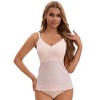 INSPIRE CHIC Women's Lace Nursing Tanks with Adjustable Straps Breastfeeding V Neck Built-In Bra Cami - 4 of 4