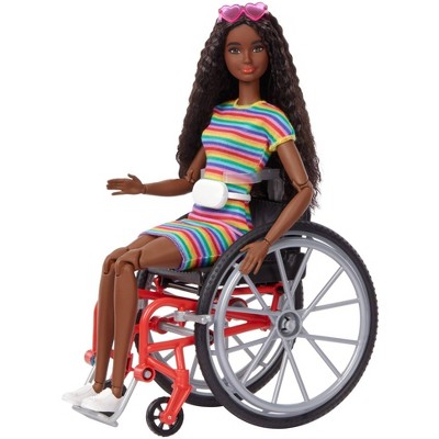 Barbie Fashionistas Doll #166 with Wheelchair & Crimped Brunette Hair