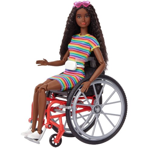 brydning Landbrugs høste Barbie Fashionistas Doll #166 With Wheelchair & Crimped Brunette Hair :  Target